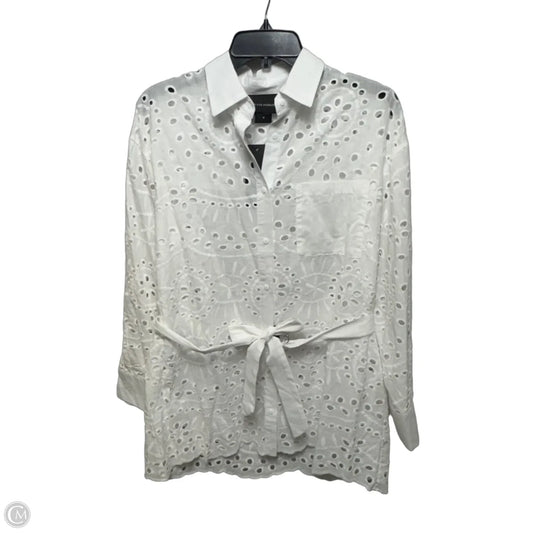 Top 3/4 Sleeve By Liv Los Angeles In White, Size: M