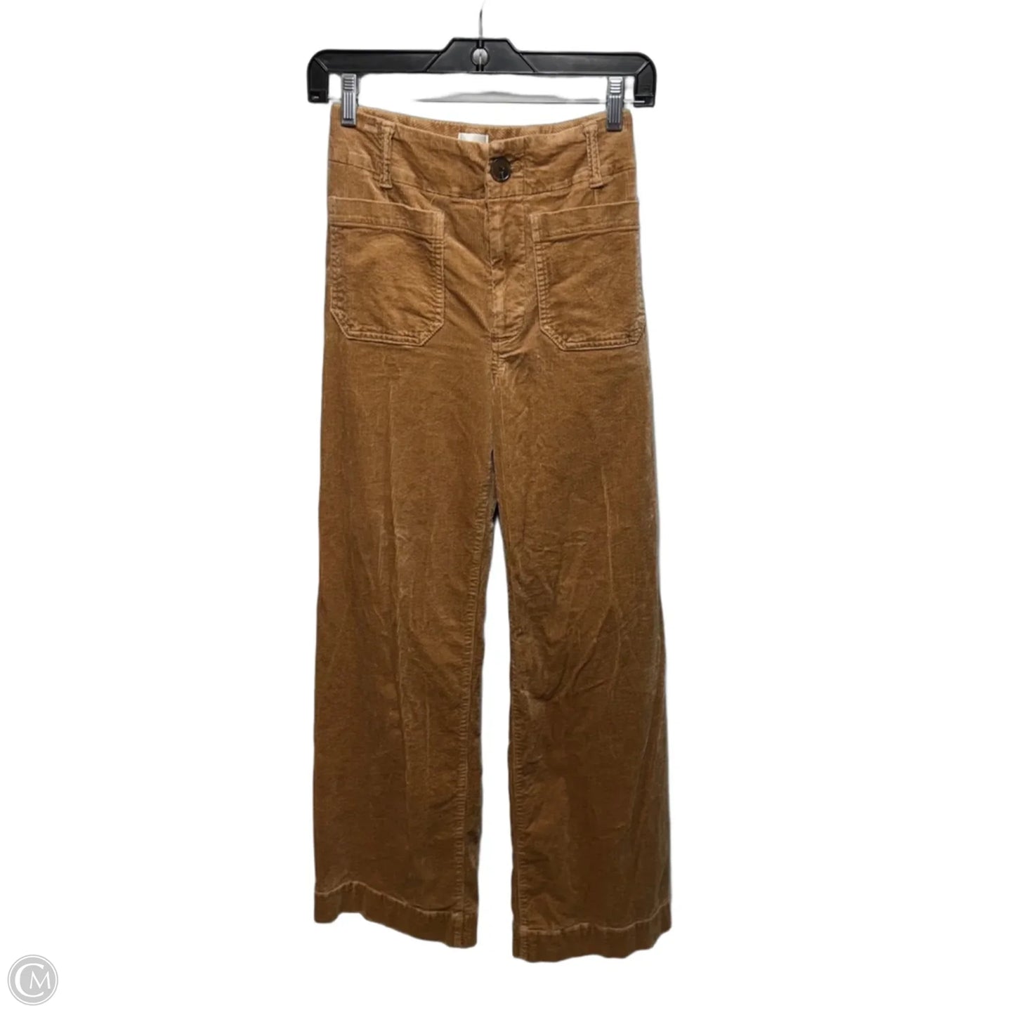 The Colette Full Length Pants Corduroy By Maeve In Tan, Size: 0/25