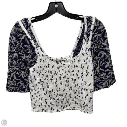 Smocked Top 3/4 Sleeve By Free People In Multi-colored, Size: L