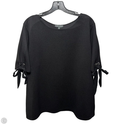 Textured Top Short Sleeve By Limited In Black, Size: 2x