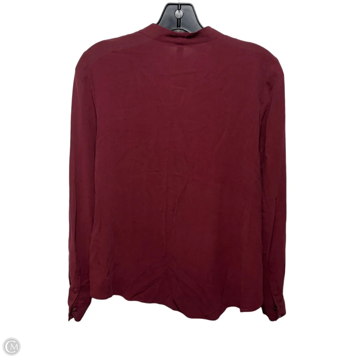 Silk Top Long Sleeve By Eileen Fisher In Maroon, Size: XXS