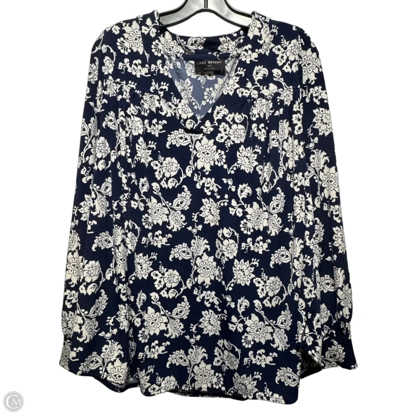 Top Long Sleeve By Lane Bryant In Blue, Size: 18