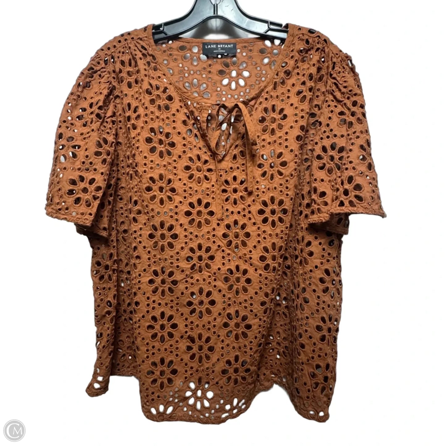 Top Short Sleeve By Lane Bryant In Copper, Size: 20