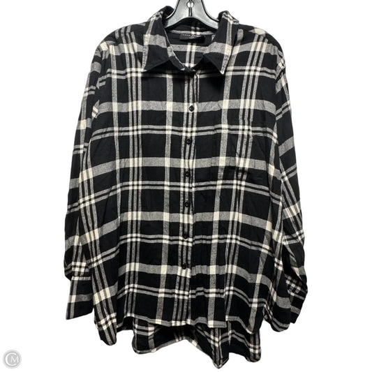 Top Long Sleeve By Lane Bryant In Checkered Pattern, Size: 18
