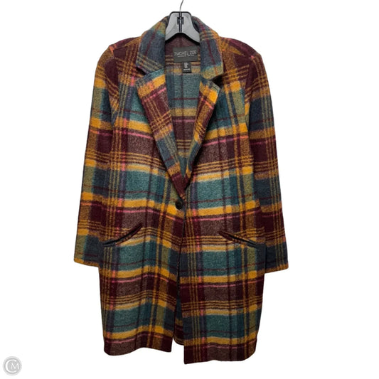 Coat Other Wool Blend By Rachel Zoe In Plaid Pattern, Size: M