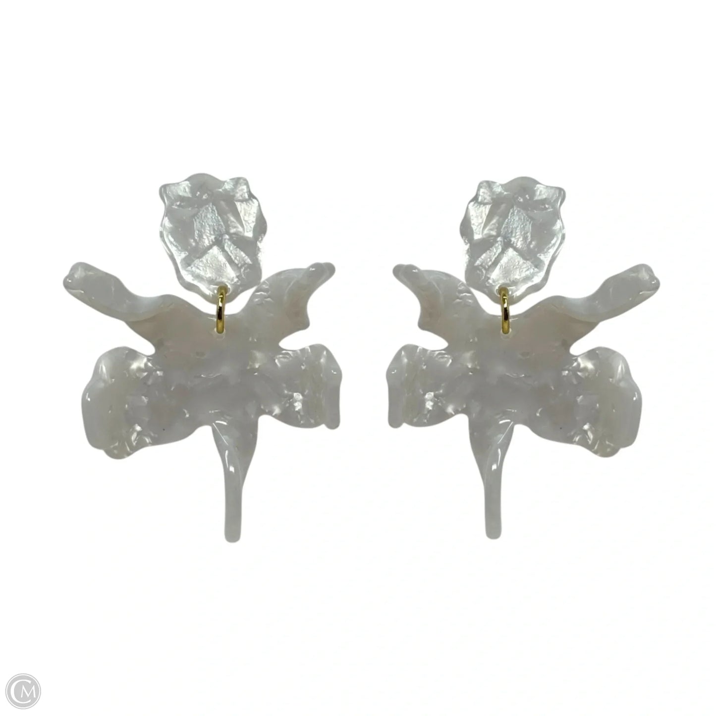 Paper Lily Acetate Dangle Earrings Designer By Lele Sadoughi