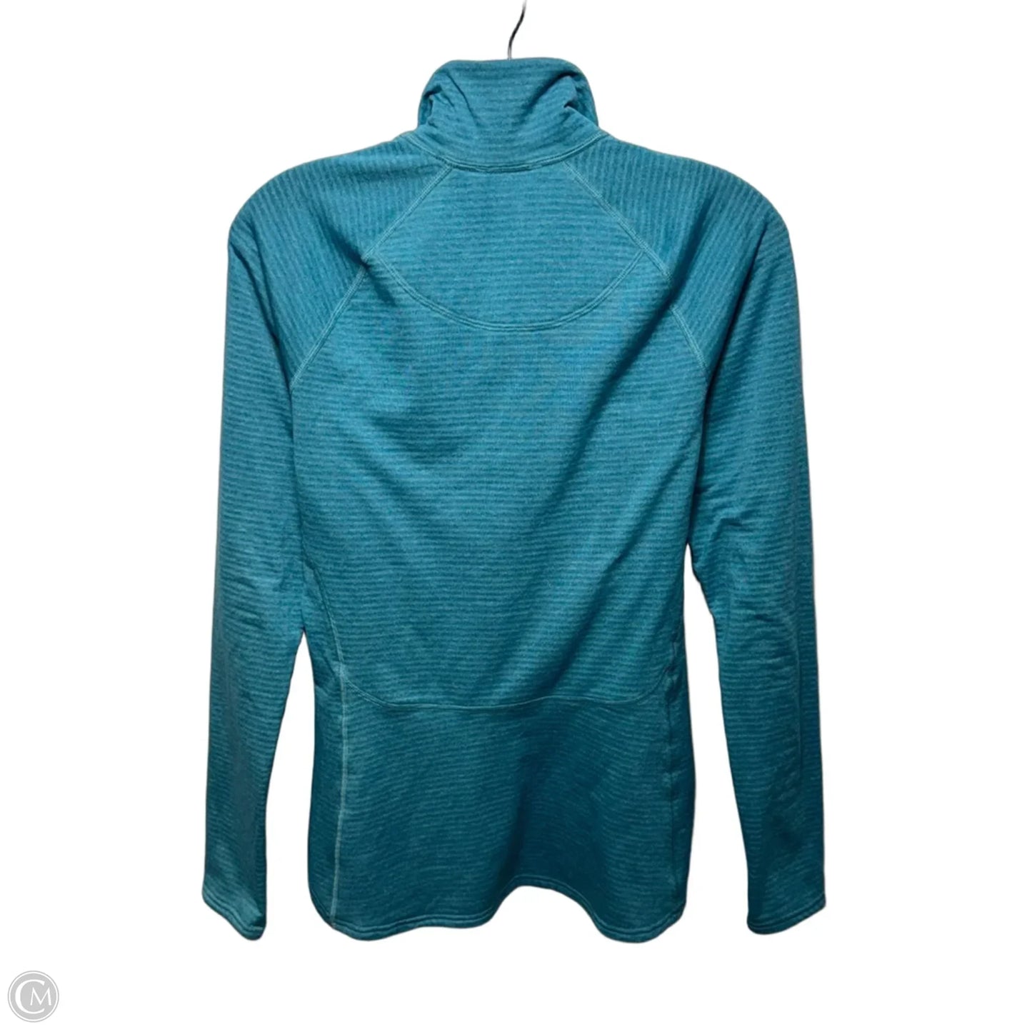 Athletic Top Long Sleeve Collar By Patagonia In Aqua, Size: M