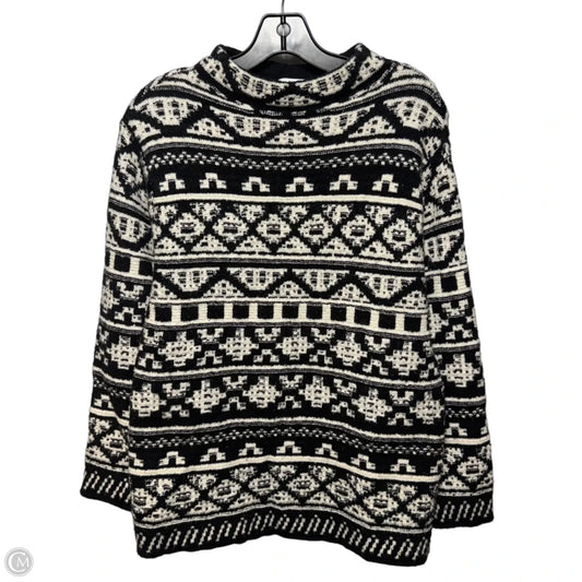 Sweater By J. Jill In Black & Cream, Size: S