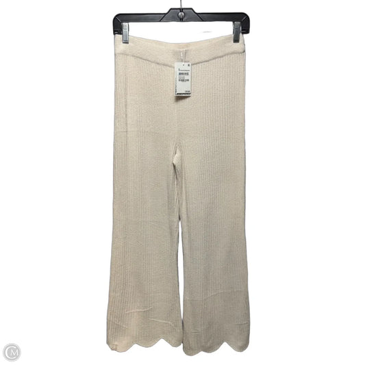 Cropped Scallop Hem Pants Lounge By Barefoot Dreams In Tan, Size: Xs