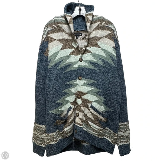 Sweater Cardigan By Lucky Brand In Multi-colored, Size: Xl