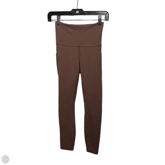 Athletic Leggings By Lululemon In Brown, Size: 4
