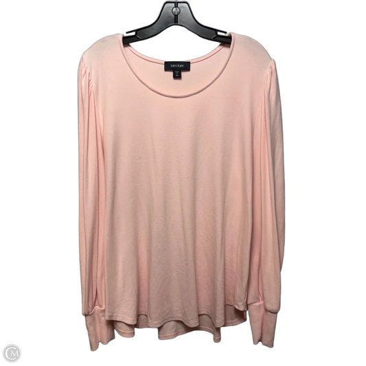 Top Long Sleeve By Karen Kane In Pink, Size: 2x