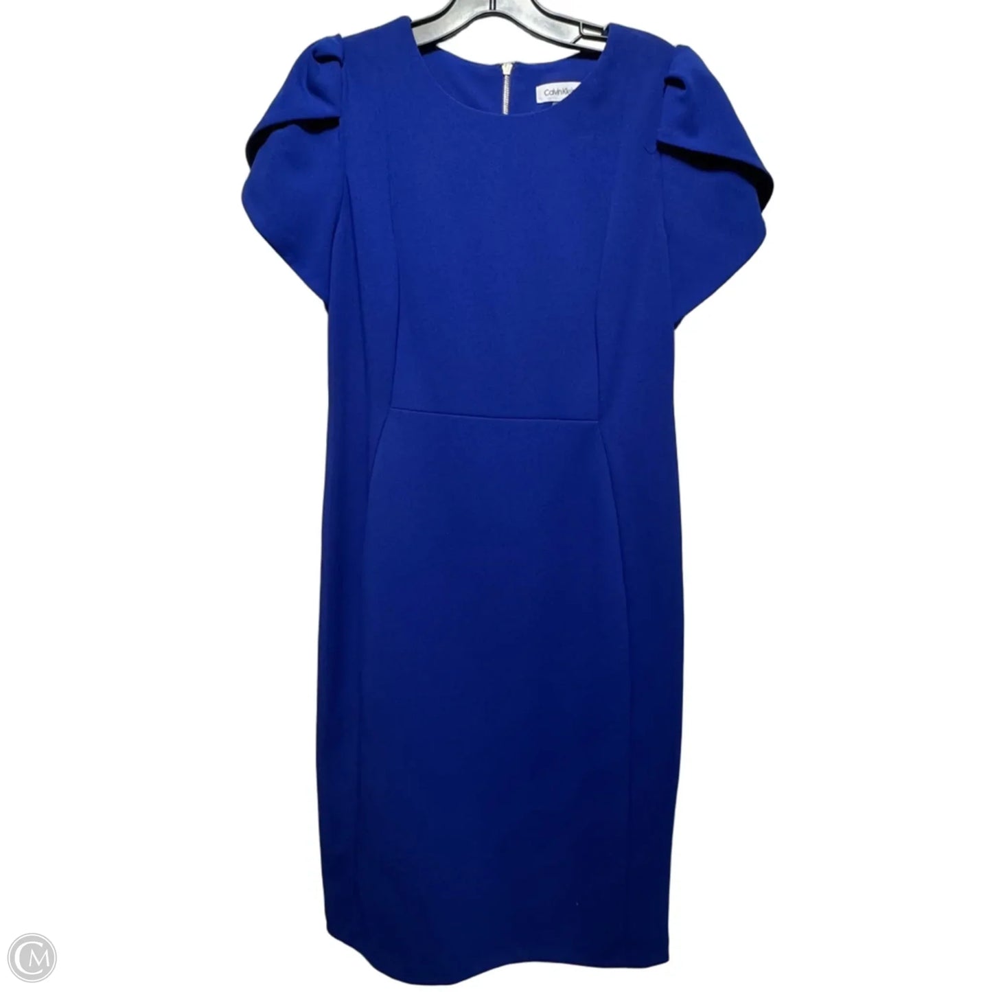 Dress Casual Midi By Calvin Klein In Blue, Size: 12