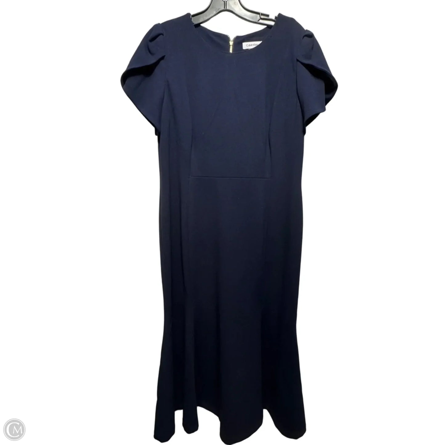 Dress Casual Maxi By Calvin Klein In Navy, Size: 14