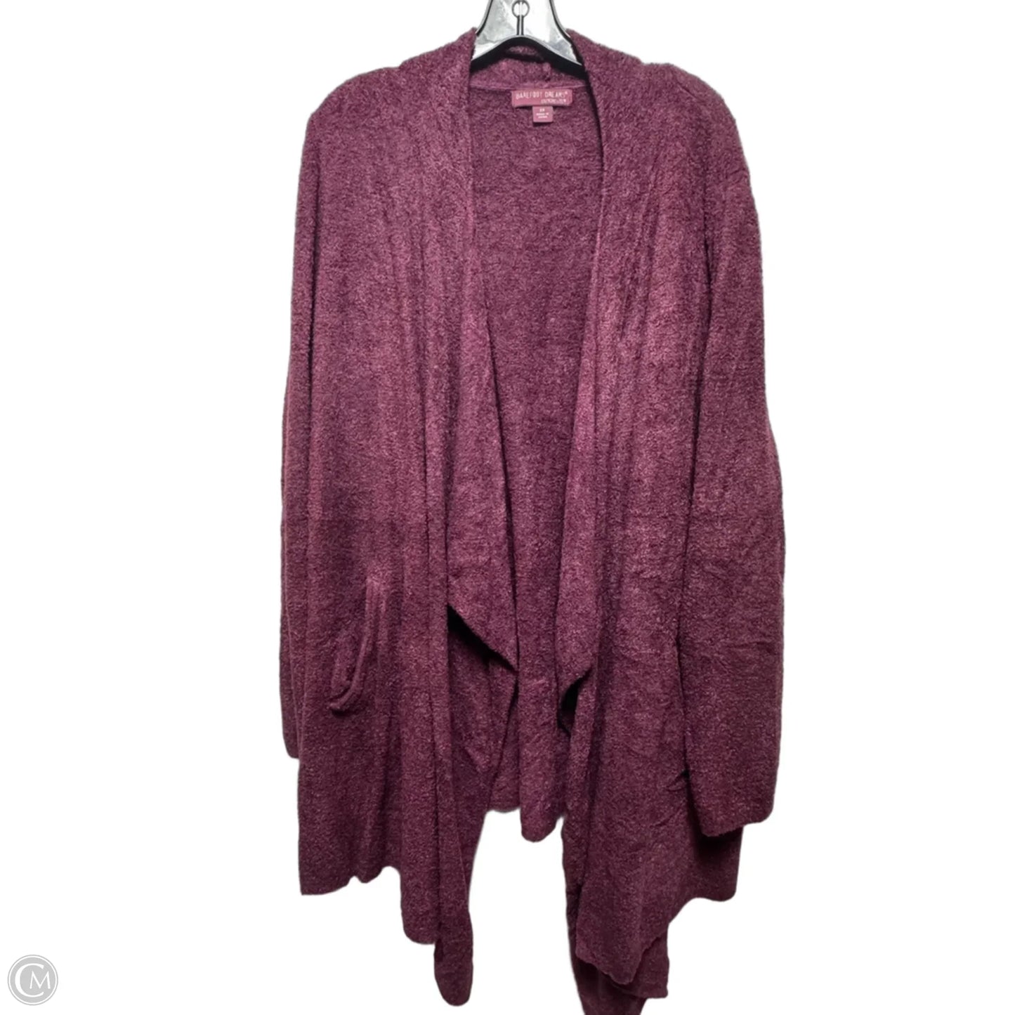 Sweater Cardigan By Barefoot Dreams In Purple, Size: 2x