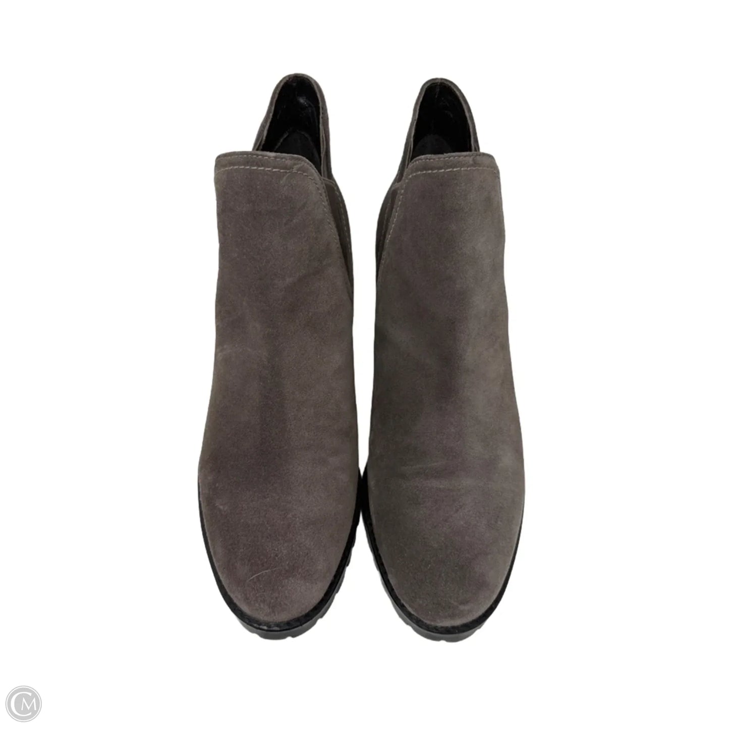 Jackson Suede Lug Sole Booties Designer By Stuart Weitzman In Taupe, Size: 9