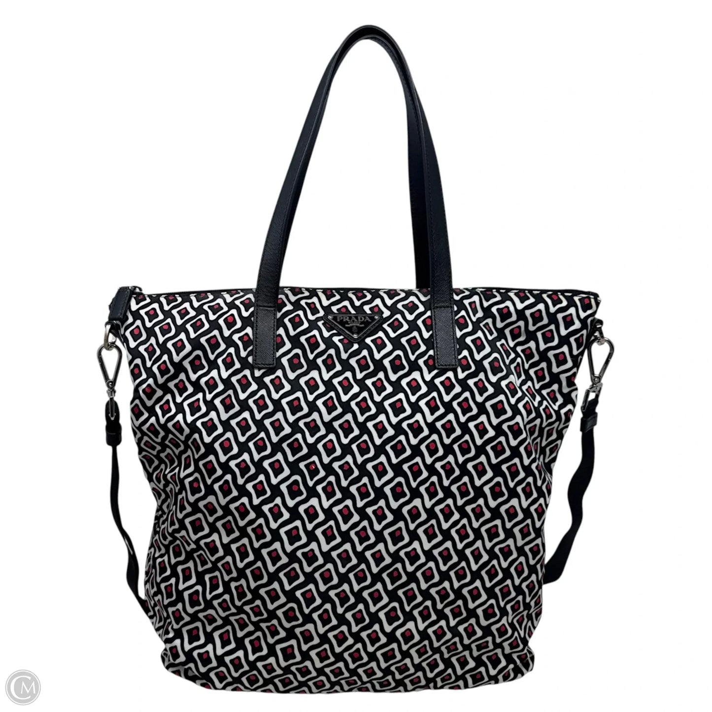 Tessuto Nylon Satchel Tote Luxury Designer By Prada, Size: Large