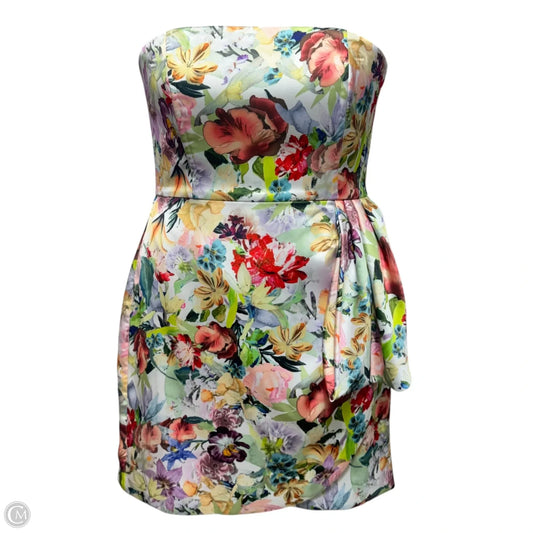 Strapless Dress Party Short By BHLDN In Floral Print, Size: 8