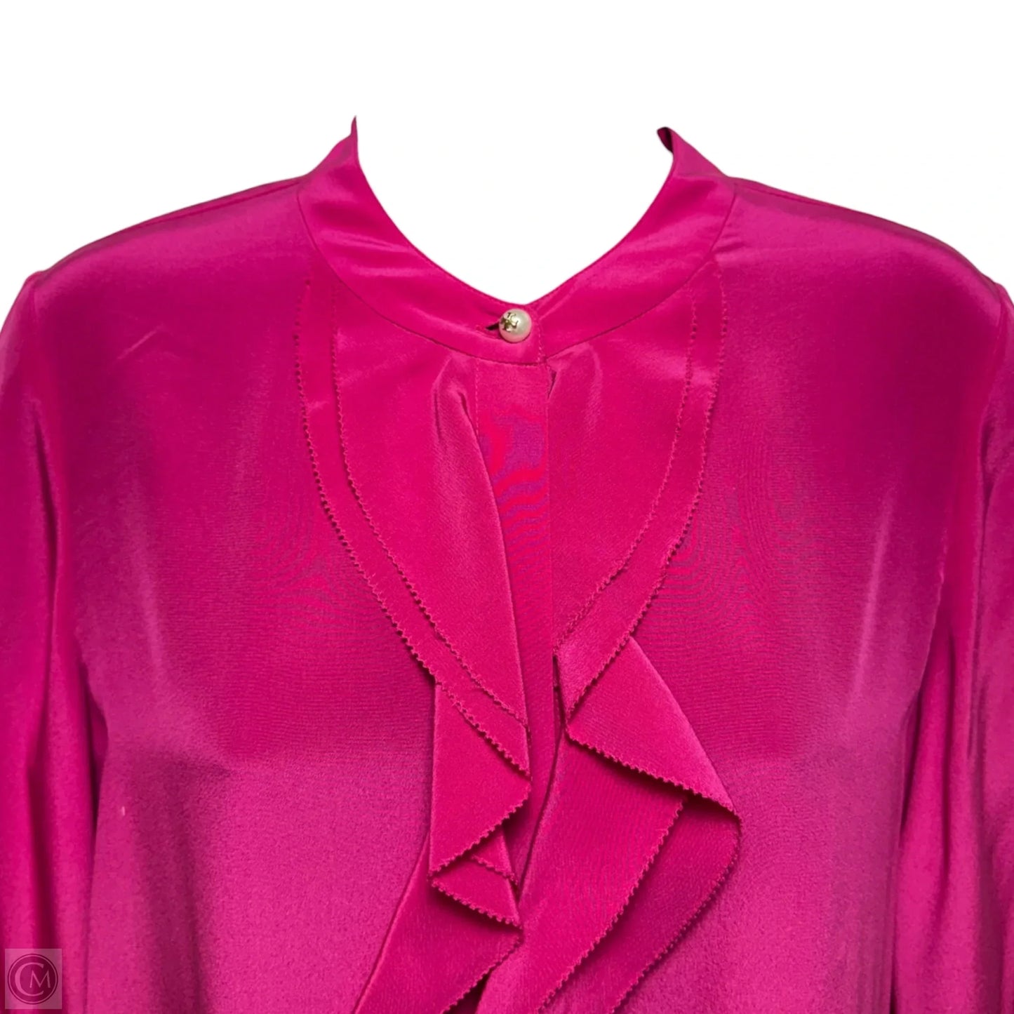 Jane Silk Ruffle Dress Designer By Tory Burch In Pink, Size: 6