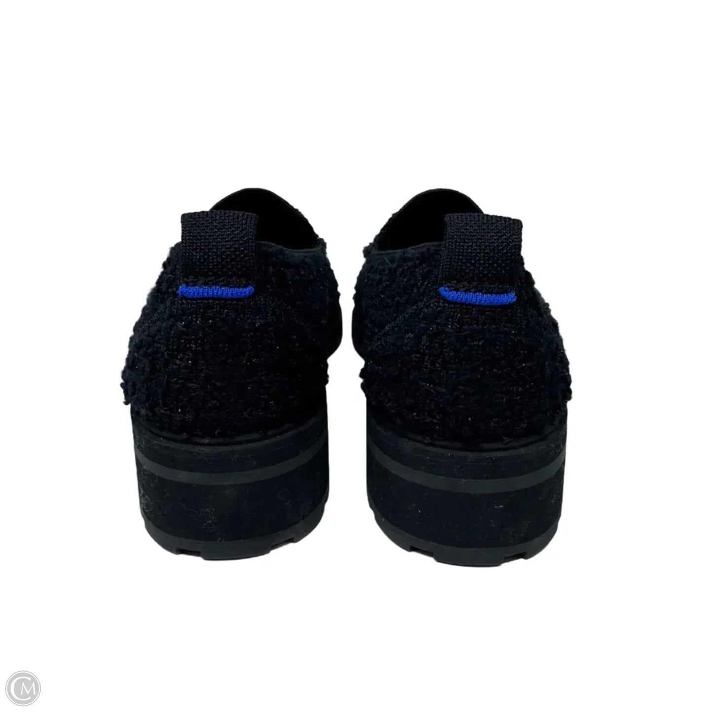 Tweed Loafer Shoes Flats By Rothys In Black, Size: 7.5