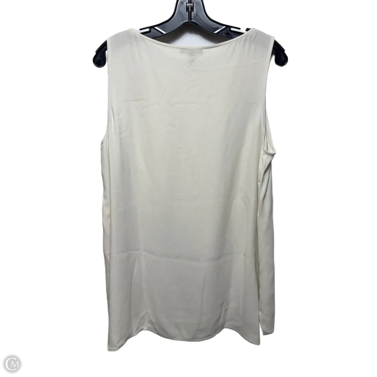 Silk Top Sleeveless By Eileen Fisher In Ivory, Size: Lp