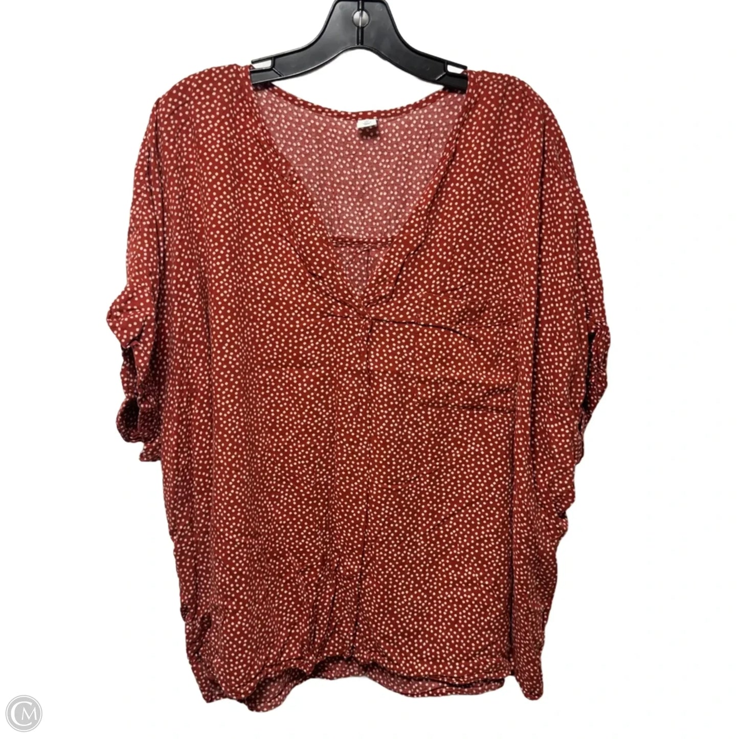 Top Short Sleeve By Old Navy In Polkadot Pattern, Size: Xxl