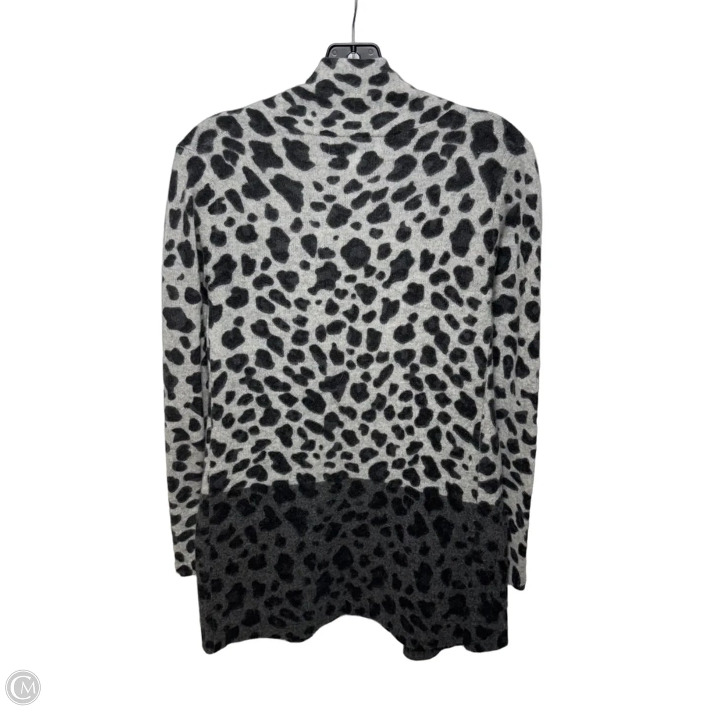 Sweater Cardigan Cashmere By Magaschoni In Black & Grey, Size: S