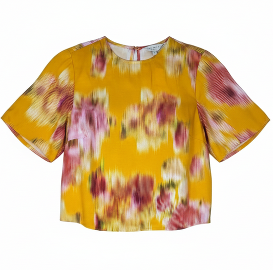 Hitaku Woven Tee By Ted Baker In Orange Multi-colored, Size: O
