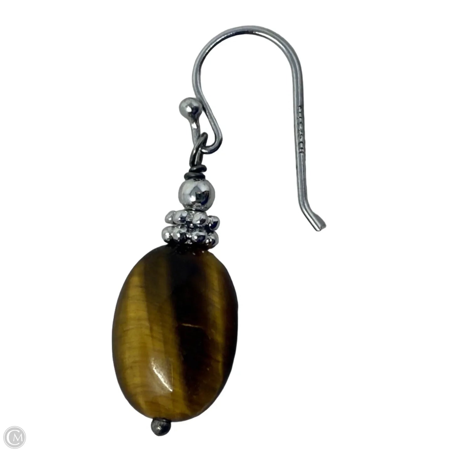 Sterling Silver & Tigers Eye Drop Earrings By ATI