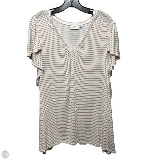 Top Short Sleeve Basic By Kim Rogers In Striped Pattern, Size: 3x