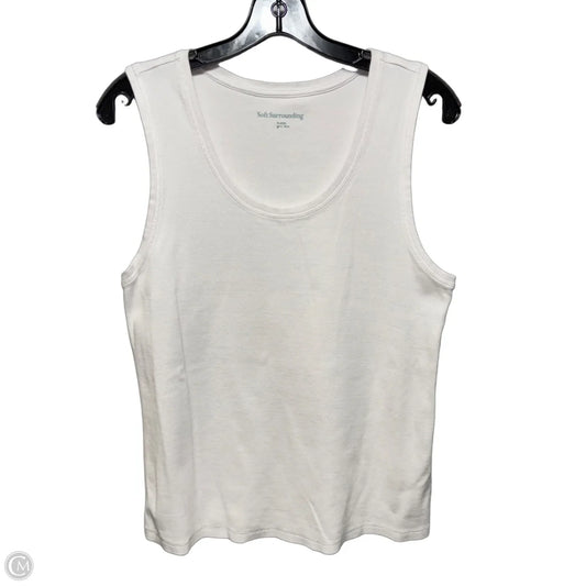 Ribbed Tank Top By Soft Surroundings In White, Size: Xl