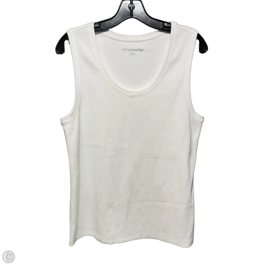 Ribbed Tank Top By Soft Surroundings In White, Size: Xl