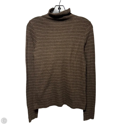 Cotton Knit Top Long Sleeve By Vince In Striped Pattern, Size: M