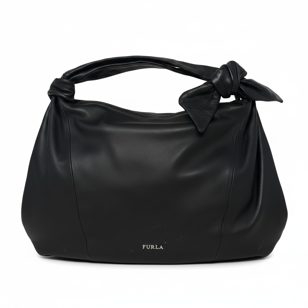 AS IS Leather Knott Bow Hobo Bag Luxury Designer By Furla, Size: Medium