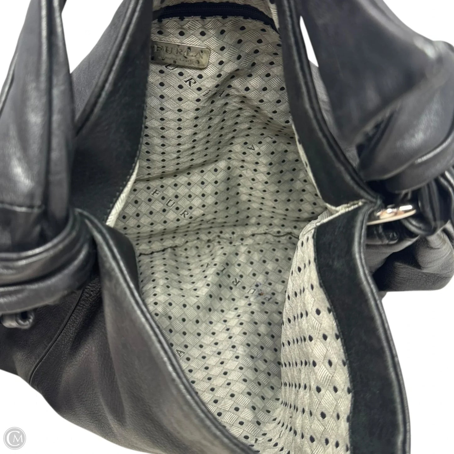 AS IS Leather Knott Bow Hobo Bag Luxury Designer By Furla, Size: Medium