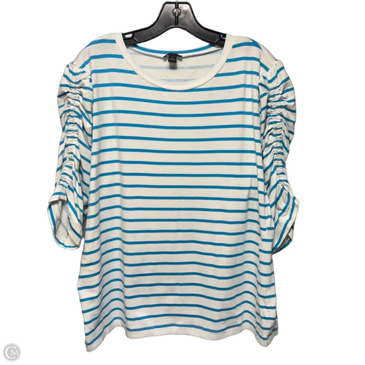 Top 3/4 Sleeve By Ann Taylor In Striped Pattern, Size: Xl