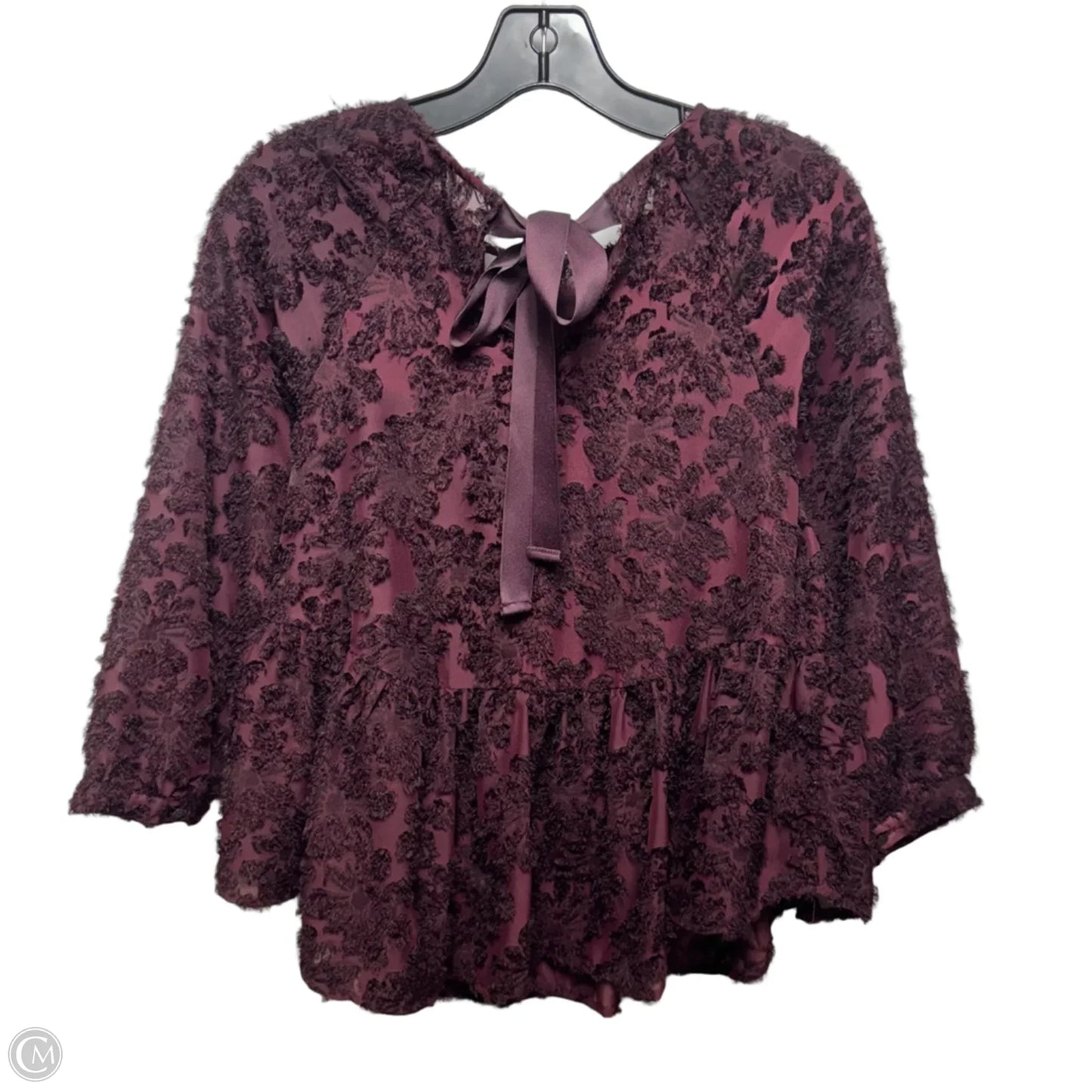 Top 3/4 Sleeve By Altard State In Maroon, Size: S