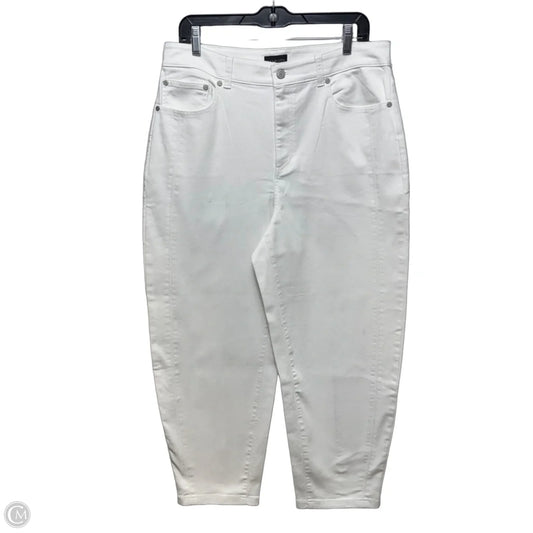 Relaxed Barrel Jeans By Talbots In White, Size: 12
