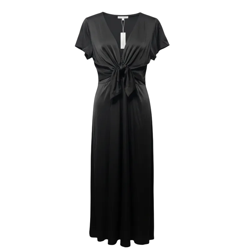 Poppy Satin Party Dress By Baltic Born In Black, Size: L