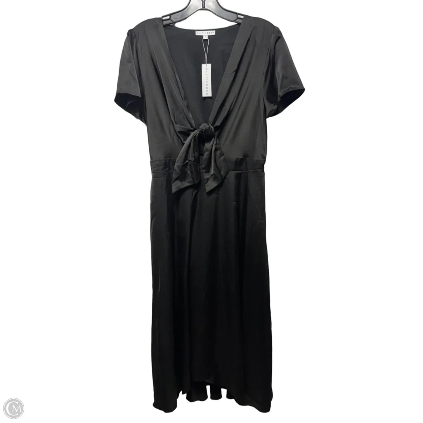Poppy Satin Party Dress By Baltic Born In Black, Size: L