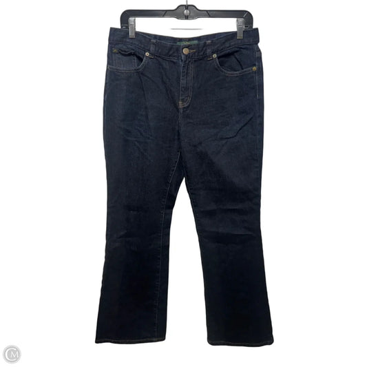 Jeans Boot Cut By Lauren By Ralph Lauren In Blue Denim, Size: 10p