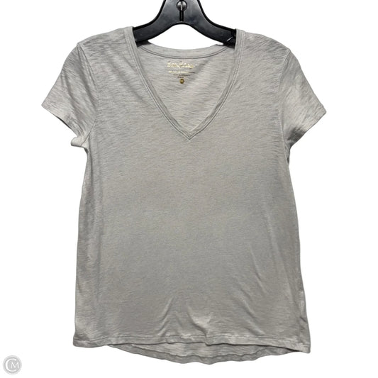Metallic Top Short Sleeve Designer By Lilly Pulitzer In Grey, Size: Xs