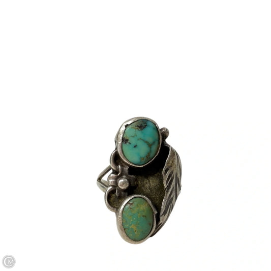 Navajo Sterling Silver & Turquoise Statement Ring, Size: 6