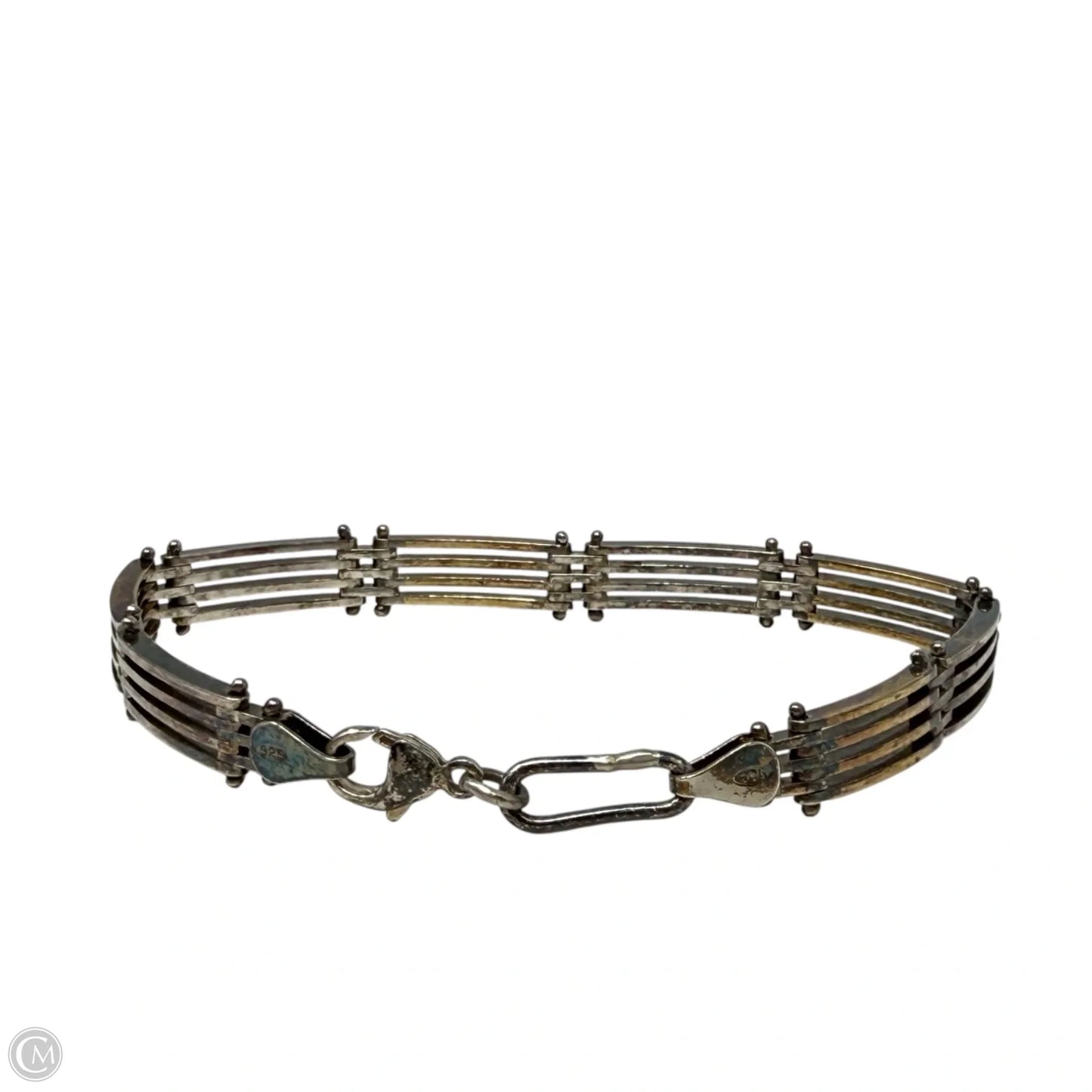 Italian Sterling Silver Rail Link Bracelet