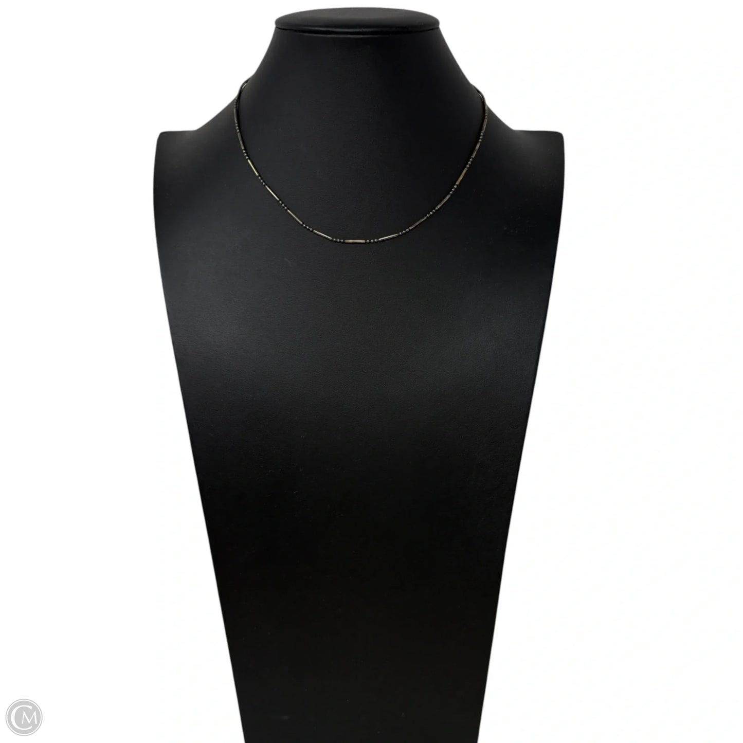 Italian Sterling Silver Bar & Bead Necklace