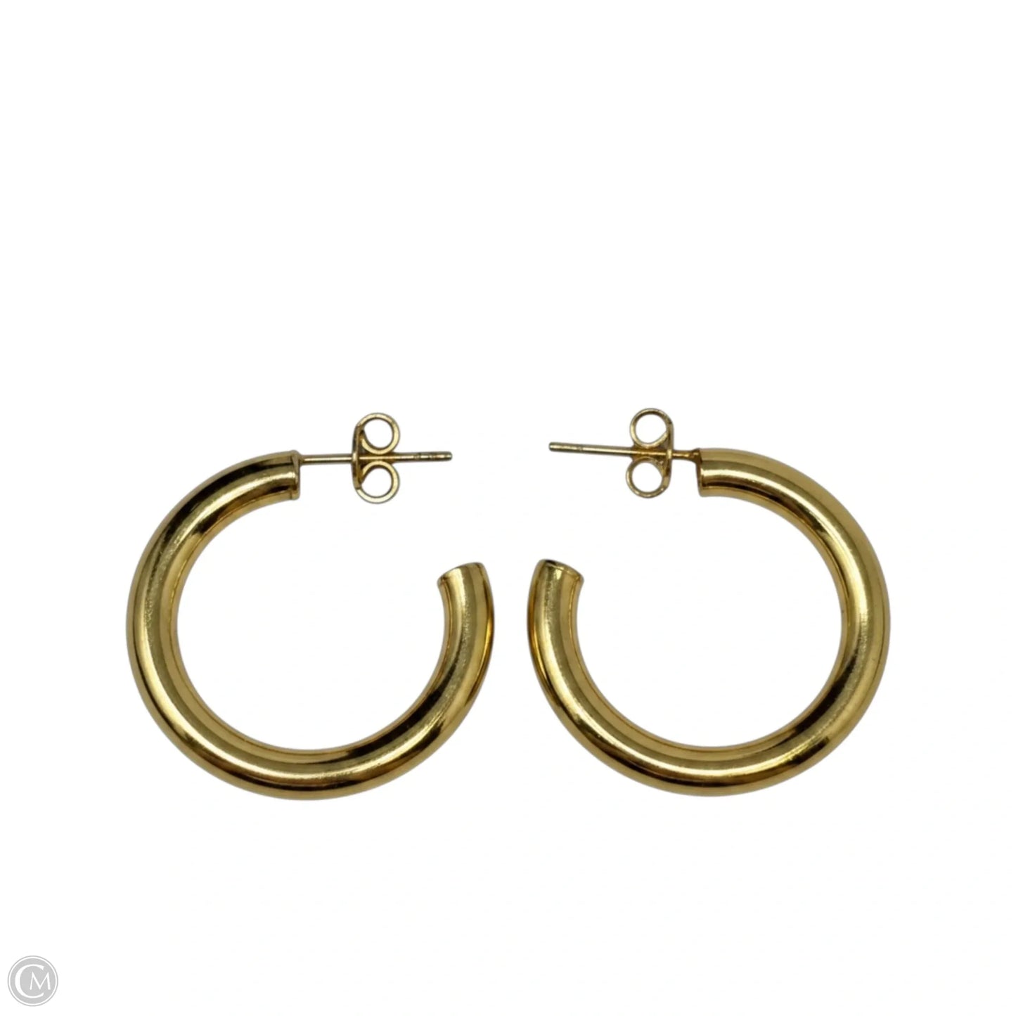 1” Gold Tone Hoop Earrings