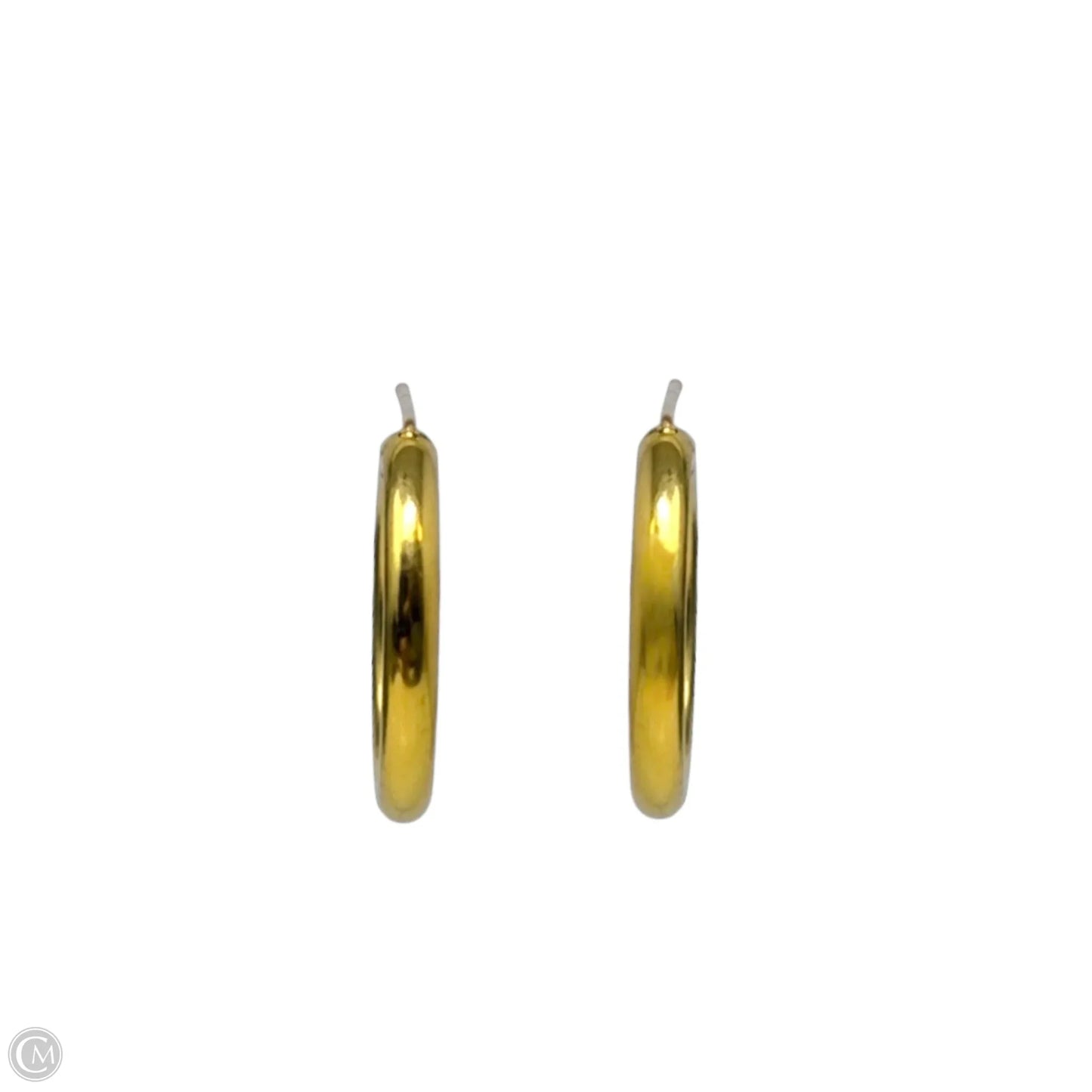 1” Gold Tone Hoop Earrings