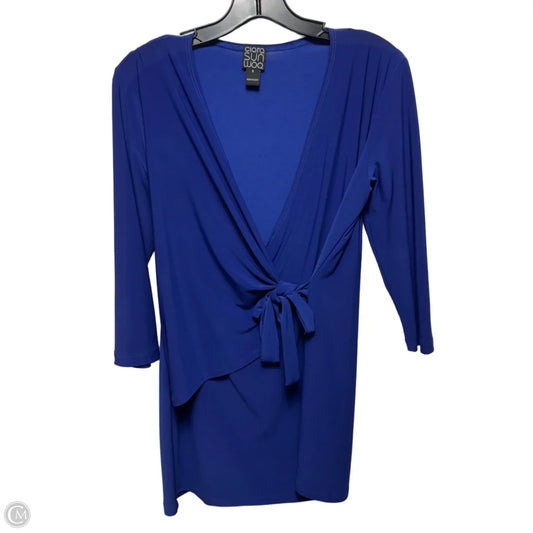 Top 3/4 Sleeve By Clara Sun Woo In Blue, Size: S