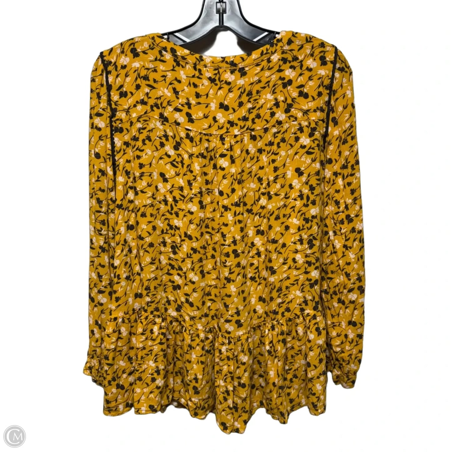 Top Long Sleeve By Maeve In Yellow, Size: 1x