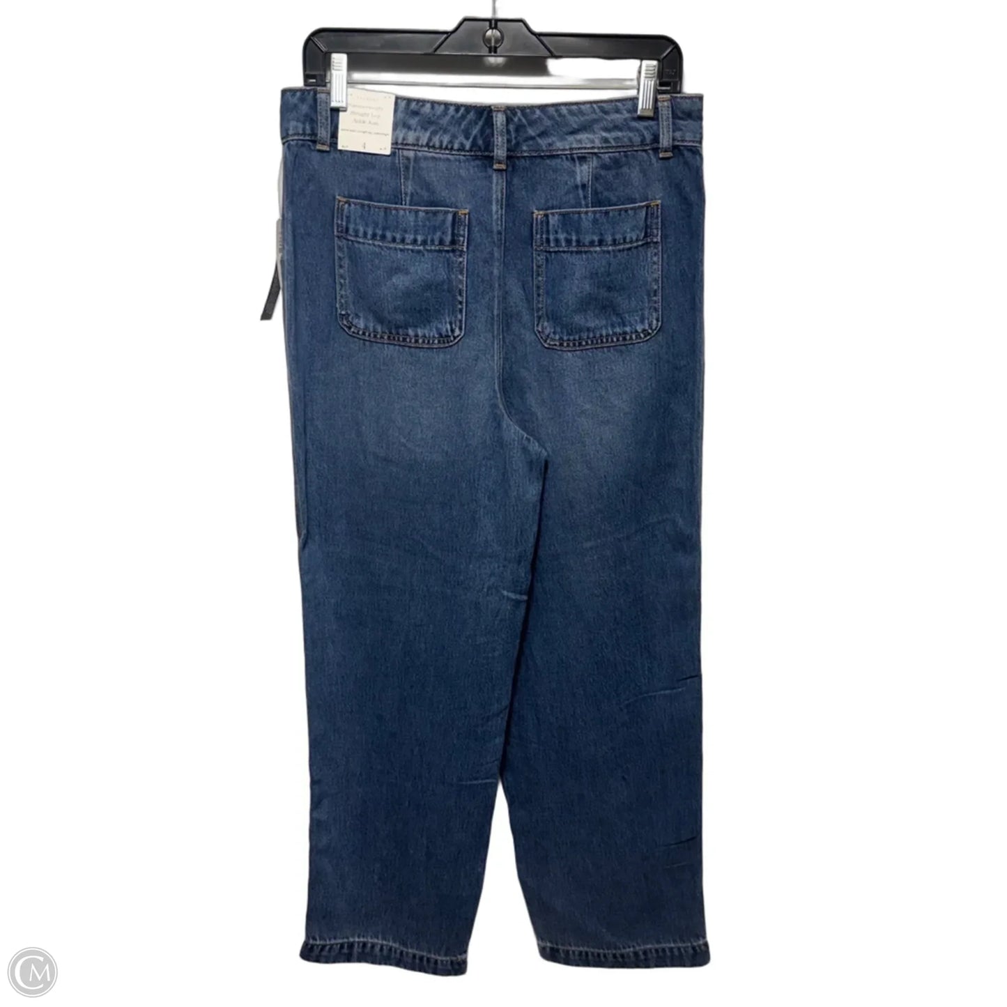 Summerweight Straight Ankle Jeans By Talbots In Blue Denim, Size: 4